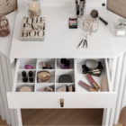 Camarim Ripado Com Led E Espelho Uraí Branco