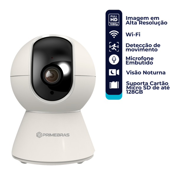 Câmera De Segurança  Fhd 360 Visão Noturna Resolução 2mp Prim