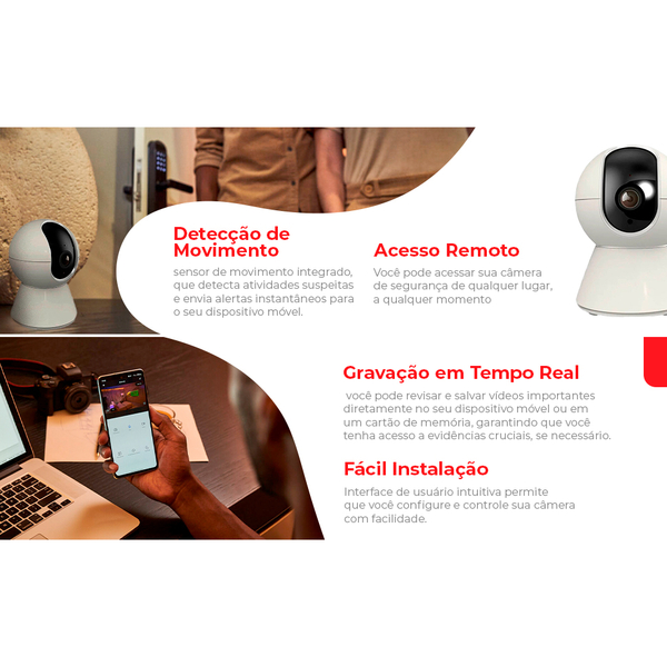 Monitoramento completo com 360° PTZ