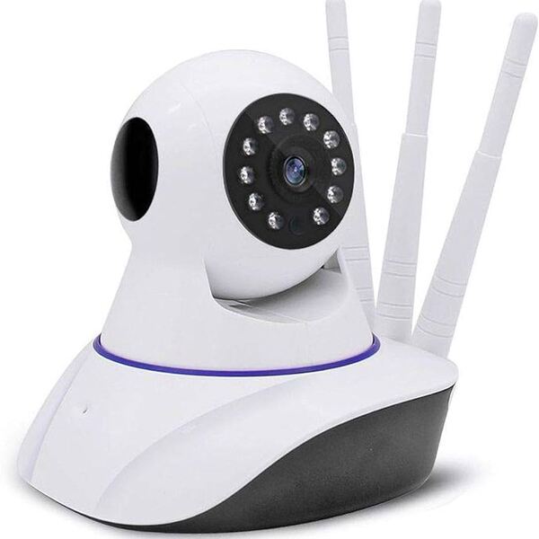 Câmera Ip 3 Antenas Wifi Wireless Visão Noturna