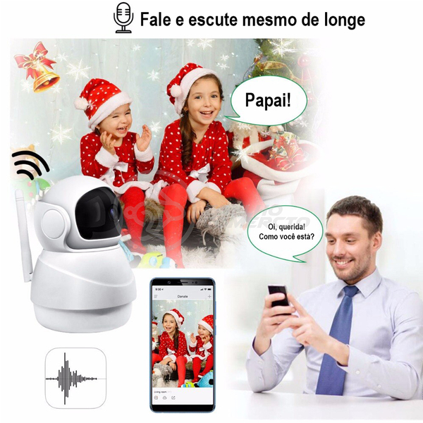 Câmera Ip C360 De Segurança Wifi 2 Antenas Robô Hd 1080p Sem