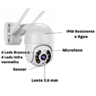 Câmera Ip Icsee Prova D Água Infravermelho Externa Wifi 1080