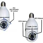 Camera Ip Segurança Tipo Lâmpada Giratoria Wifi Vigilância Hd