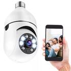 Camera Ip Segurança Tipo Lâmpada Giratoria Wifi Vigilância Hd