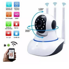 Câmera Ip Sem Fio 360° 3 Antenas Hd Alarme Wifi Visão Noturna