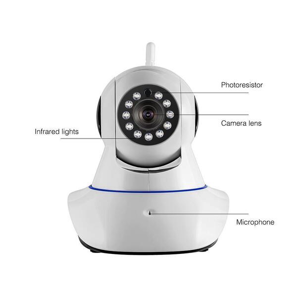 Camera Ip Wifi Sem Fio Online 3 Antenas