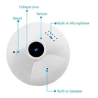 Câmera Lâmpada Ip De Segurança 1mp 360 Espia Visão Noturna In