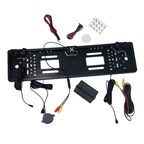 Câmera Sensor De Ré Traseira Molde Placa De Carro