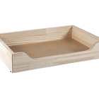 Caminha Cama Pet De Madeira E Colchão Patinha Azul Cachorro