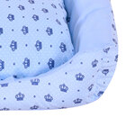 Caminha De Cachorro Azul Estampada Coroa Menino Grande 60cm X