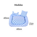 Caminha De Cachorro Azul Estampada Coroa Menino Grande 60cm X