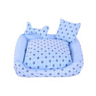 Caminha De Cachorro Azul Estampada Coroa Menino Grande 60cm X