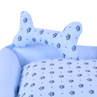 Caminha De Cachorro Azul Estampada Coroa Menino Grande 60cm X