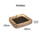 Caminha De Cachorro Grande 60cm X 60cm Marrom Com Almofada Os