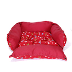 Caminha Para Cachorro E Gatos Quadrada Fibra Luxo Acolchoada