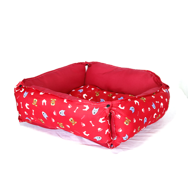 Caminha Para Cachorro E Gatos Quadrada Fibra Luxo Acolchoada