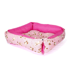 Caminha Para Cachorro E Gatos Quadrada Fibra Luxo Acolchoada