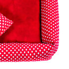 Caminha Para Cachorro Vermelha Poá 50cm X 50cm Com Almofadinh