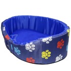 Caminha Pet Europa Nylon Acolchoada Nº 3 Ld Pet  Azul Com Pat