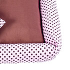 Caminha Pet Grande Rosa 60cm X 50cm Com Almofada Decorativa +