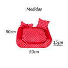 Caminha Pet Para Cachorro Ou Gato Vermelho Poá Estampada 50cm