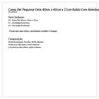 Caminha Pet Pequena 40cm X 40cm Estampada Azul Com 2 Almofada