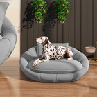 Caminha Pet Poltrona Golden 78cm Veludo Cinza Claro - Sallar