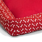 Caminha Pet Vermelha Cachorro Ou Gato Com Almofada Ossinho 50