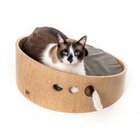 Caminha redonda Atenas Wood4pet Natural/cinza