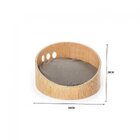 Caminha redonda Atenas Wood4pet Natural/cinza