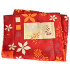 Caminho De Mesa 47x170cm Plantas Vermelho