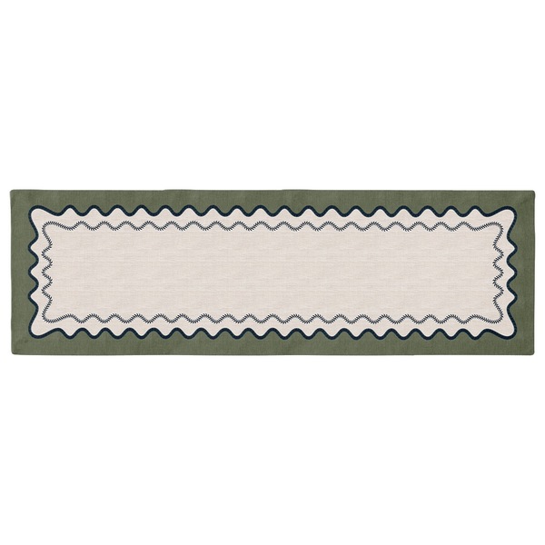 Caminho De Mesa Florence Verde C/ Hidrorrepelência 43x141cm