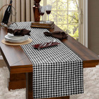 Caminho De Mesa Jacquard Bahamas Preto - 43x140cm