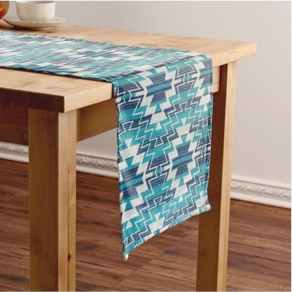 Caminho De Mesa Jacquard Tripolli Nilo Azul - 43x220cm