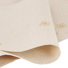 Caminho para Mesa Natalina Clássica Floco de Neve Bege 1,73x3,60m Chromus