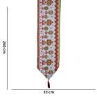 Caminho De Mesa Natalino Colorido Estampado Símbolos Natalino