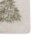 Caminho de Mesa Pinheiro Off White e Verde 35x180cm Natal Cromus