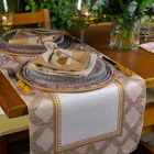 Caminho De Mesa Rustic Ambar C/ Hidrorrepelência 43x141cm