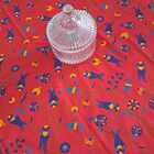 Caminho De Mesa Tipo Trilho Vermelho Floral, 190cm X 45cm