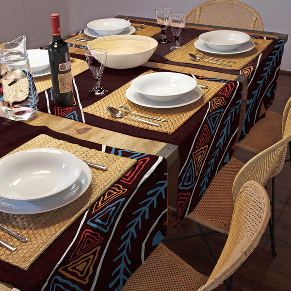 Caminho De Mesa Trilho Estampado Mesa Posta 1,45 X 0,48 J00001