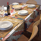 Caminho De Mesa Trilho Estampado Mesa Posta 1,45 X 0,48 J00014