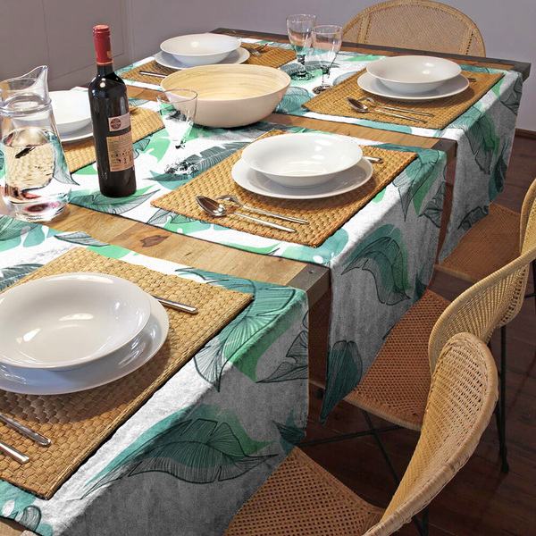Caminho De Mesa Trilho Estampado Mesa Posta 1,45 X 0,48 J00015