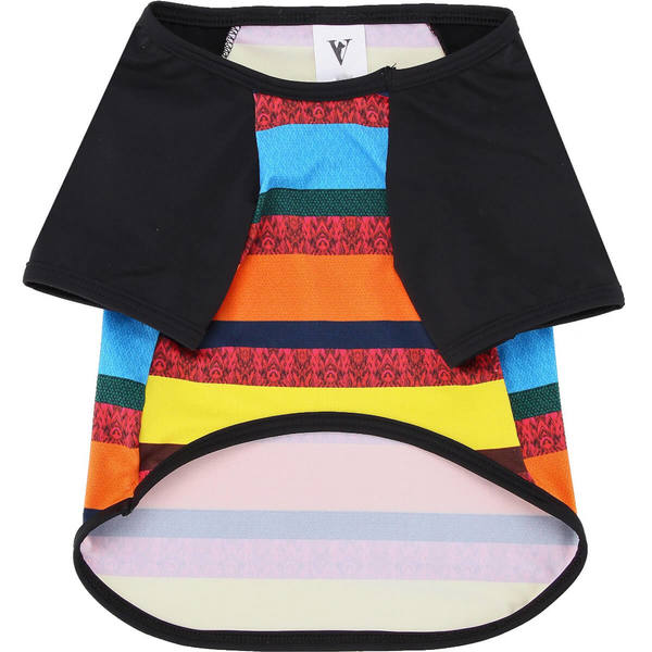 Camisa Pet Listrada Roupa Proteção Solar Camiseta Cachorro Ta