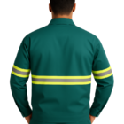 Camisa Profissional Aberta Mangas Longas Faixa Refletiva Site