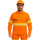 Camisa Profissional Eletricista Nr10 Manga Longa Faixa Reflet