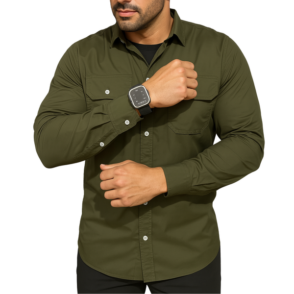 Camisa Profissional Masculina Manga Longa Modelo Pescador Tra