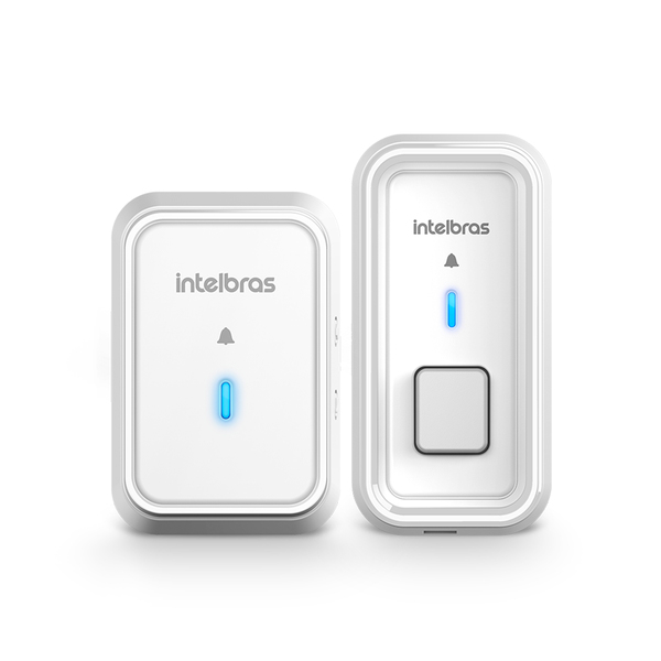 Campainha Sem Fio Com Bateria CIB 101 Branca Intelbras