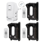 Campainha Sem Fio Longo Alcance Com Protetor Para 3 Portoes