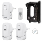 Campainha Sem Fio Para 3 Pontos Longo Alcance Com Protetor