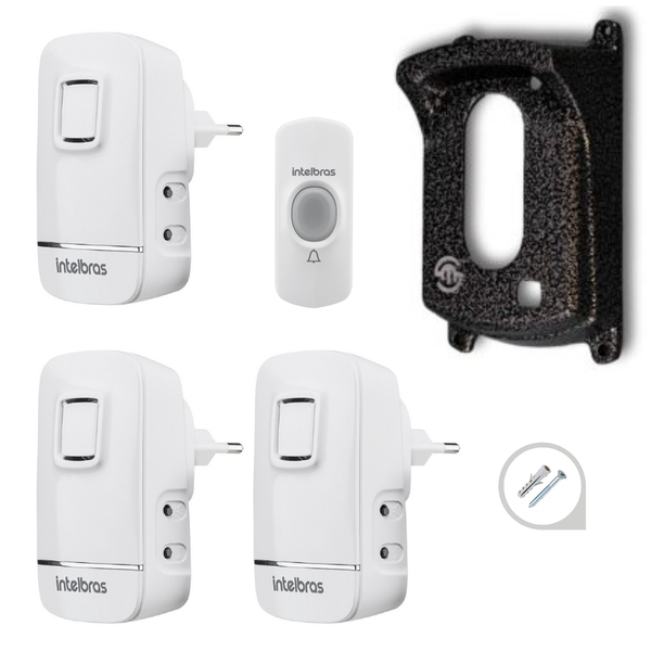 Campainha Sem Fio Para 3 Pontos Longo Alcance Com Protetor